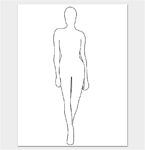 drawing of female body outline|printable female body outline.